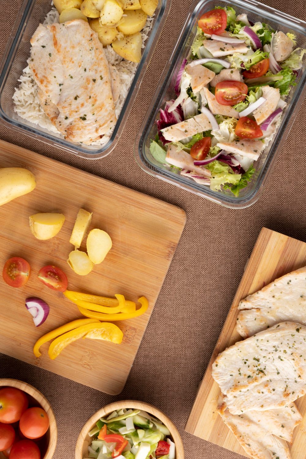 Repas maison préparés pour la semaine